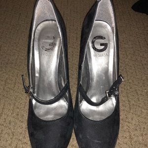 G by Guess black platform heals